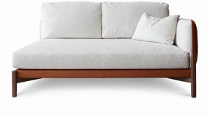 Duvivier Canapés 3-х местный диван из кожи и ткани со съемным чехлом Jules