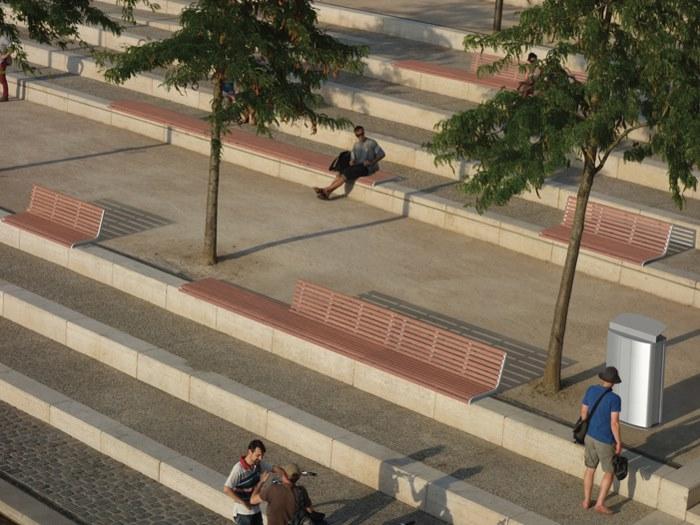 mmcité1 Скамья из стали и дерева со спинкой Portiqoa sun-id-1357302 - Вид №7