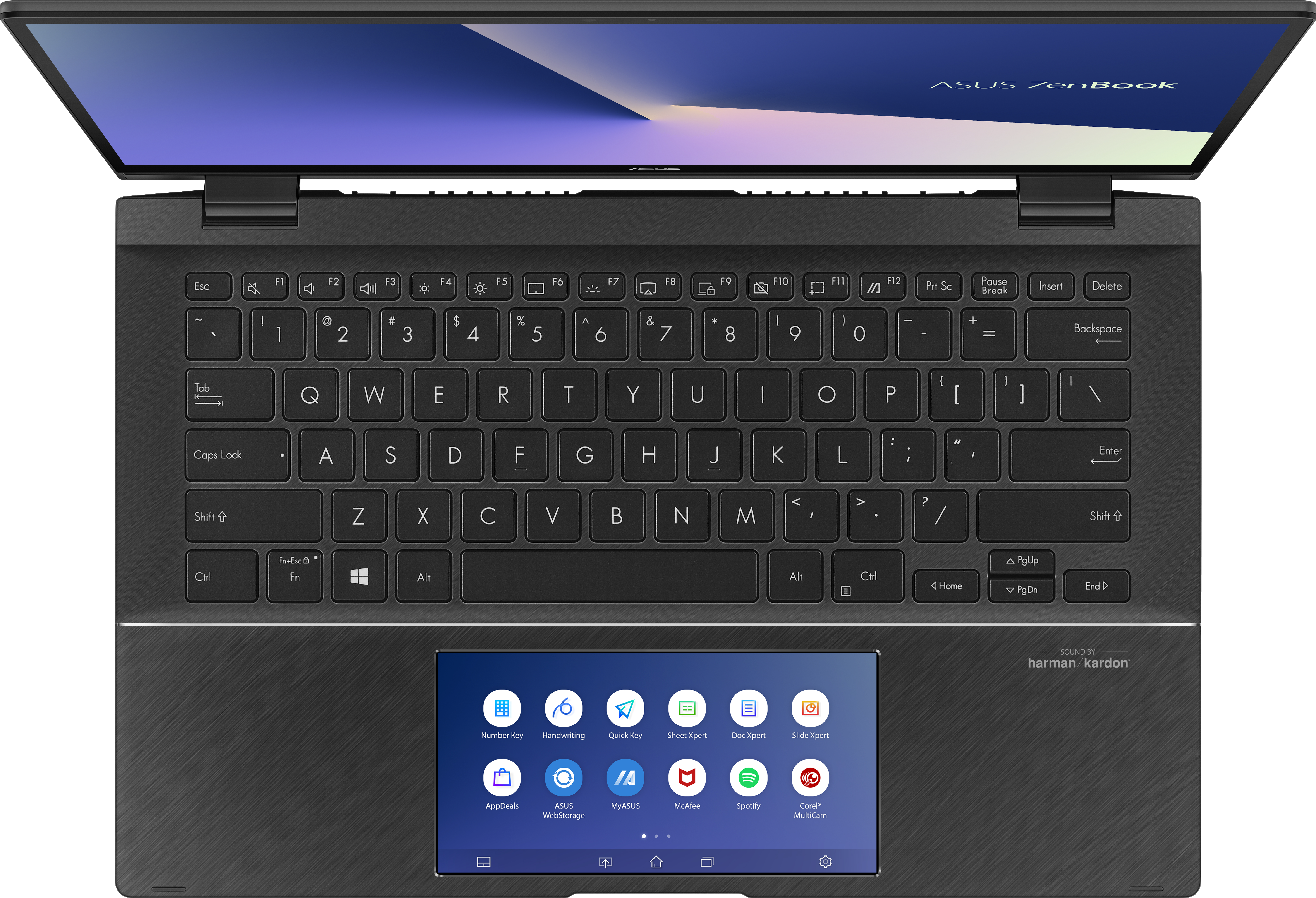 90NB0NW1-M00570 ux463fa-ai043t flip touch +stylus+bag+cable xmas 14"(1920x1080 ips)/touch/intel core i5 10210u(1.6ghz)/8192mb/256ssdgb/nodvd/int:intel uhd graphics 620/cam/bt/wifi/war 1y/1.4kg/gun grey/w10 + screenpad ASUS Santreyd  - Вид №16