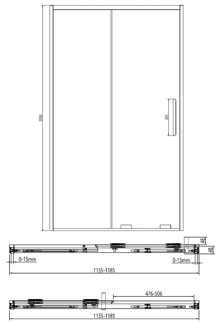 Душевая кабина из закаленного стекла с раздвижной дверью CROSSWATER OPTIX 10 ARCH-00121978 - Вид №2