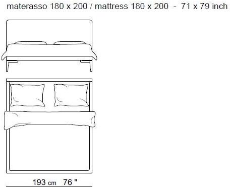 arflex Двуспальная кровать с мягким изголовьем sun-id-1463121 - Вид №2