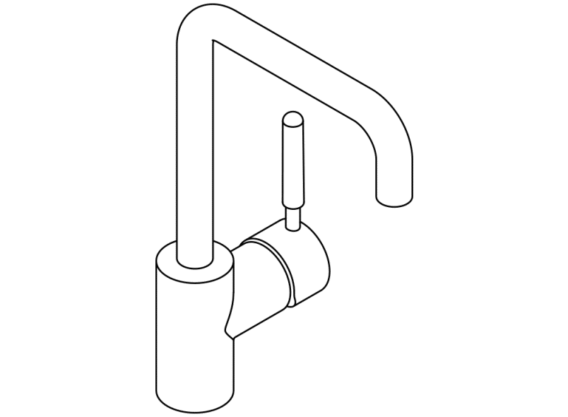 AQ1.12M10640 Однорычажный смеситель для раковины HEWI Kids - Вид №20