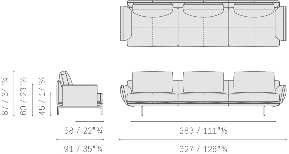 Poltrona Frau Модульный диван из кожи и ткани La collezione - divani e poltrone sun-id-1487212 - Вид №34