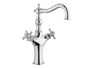 Хромированный латунный смеситель для раковины с одним отверстием