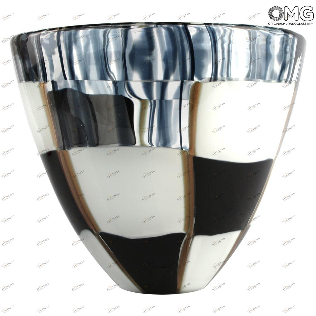 4674 ORIGINALMURANOGLASS Ваза Далмата с подсветкой - муранское стекло OMG 21 см 