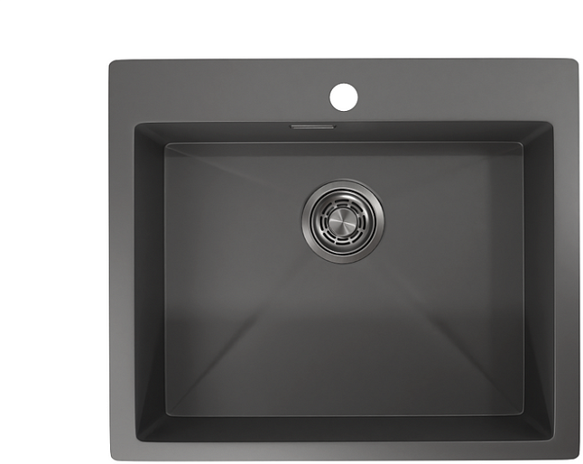 5951, ГРАФИТ МАТОВЫЙ, стальная кухонная мойка