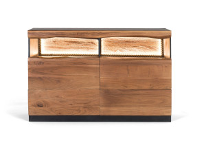 Шкаф из акации со встроенным освещением