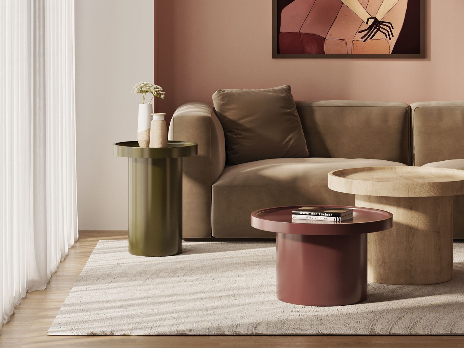 Круглый деревянный журнальный столик ANA ROQUE INTERIORS ARCH-00064604 - Вид №1