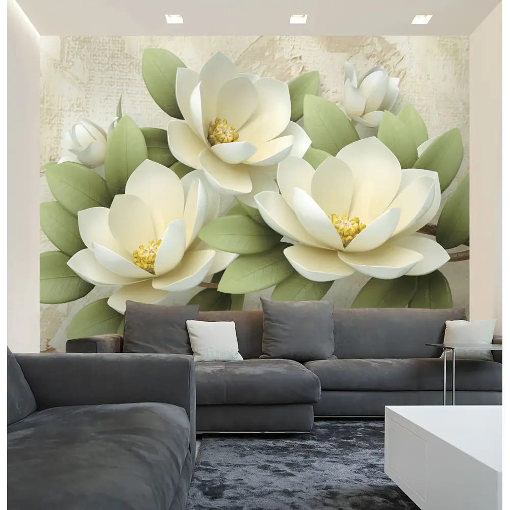 Фотообои «Веточка лотоса» 3D флизелиновые 300x270 см L12-959 82912485 STLM-2103703 FBRUSH 3D FLIZART - Вид №2