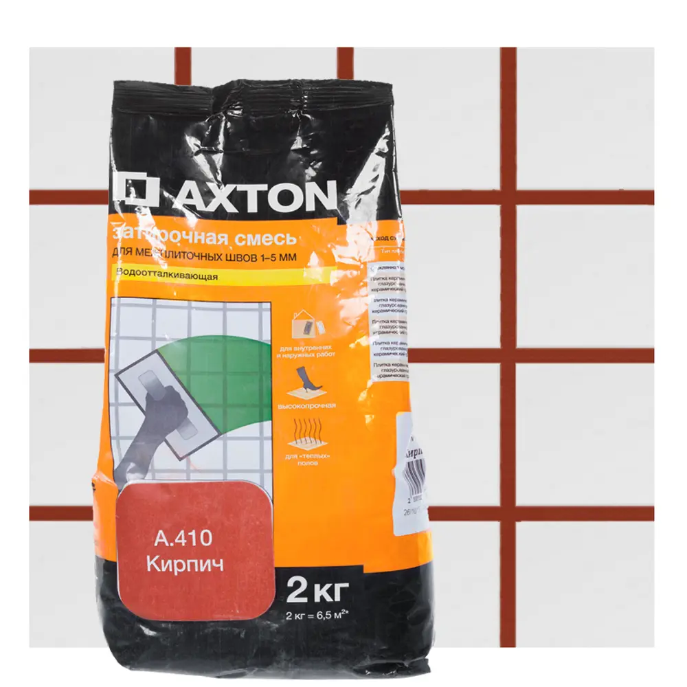 Затирка цементная Axton А.410 2 кг цвет кирпич Без серии STLM-2169462