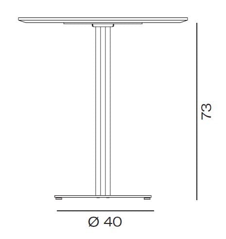 Круглый стол с ясенем и стальным основанием Vergés сэндвич ARCH-00148433 - Вид №1