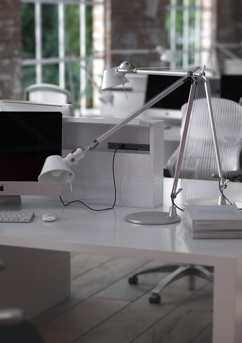 Elitable Стол из лакированного дерева с системой прокладки кабелей Star sun-id-1470038 - Вид №3