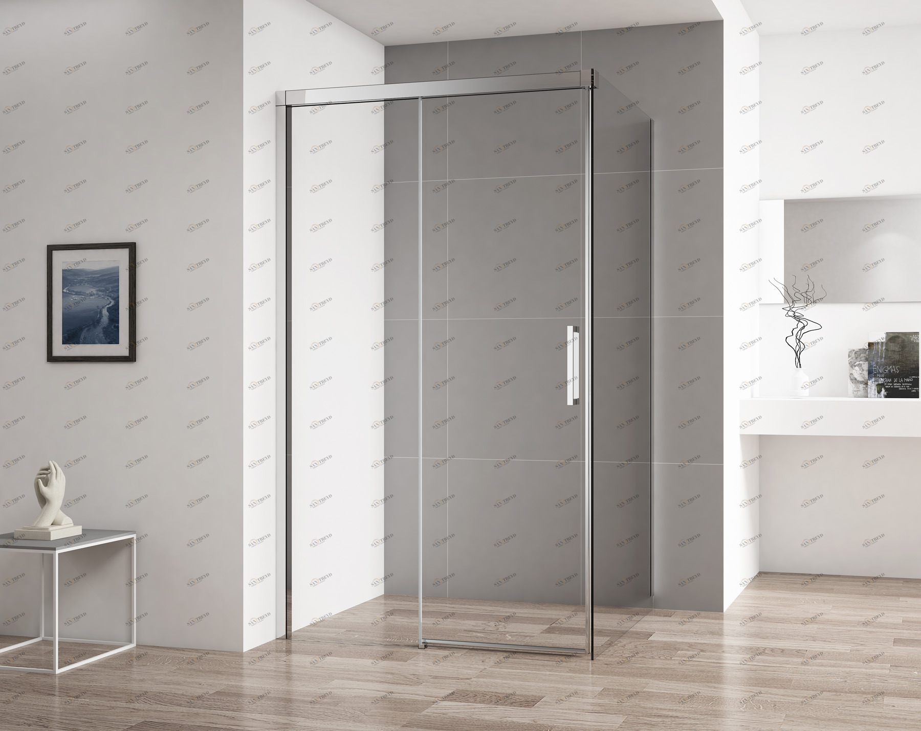 Душевой уголок CEZARES DUET SOFT-AH-1-110/80-C-Cr 