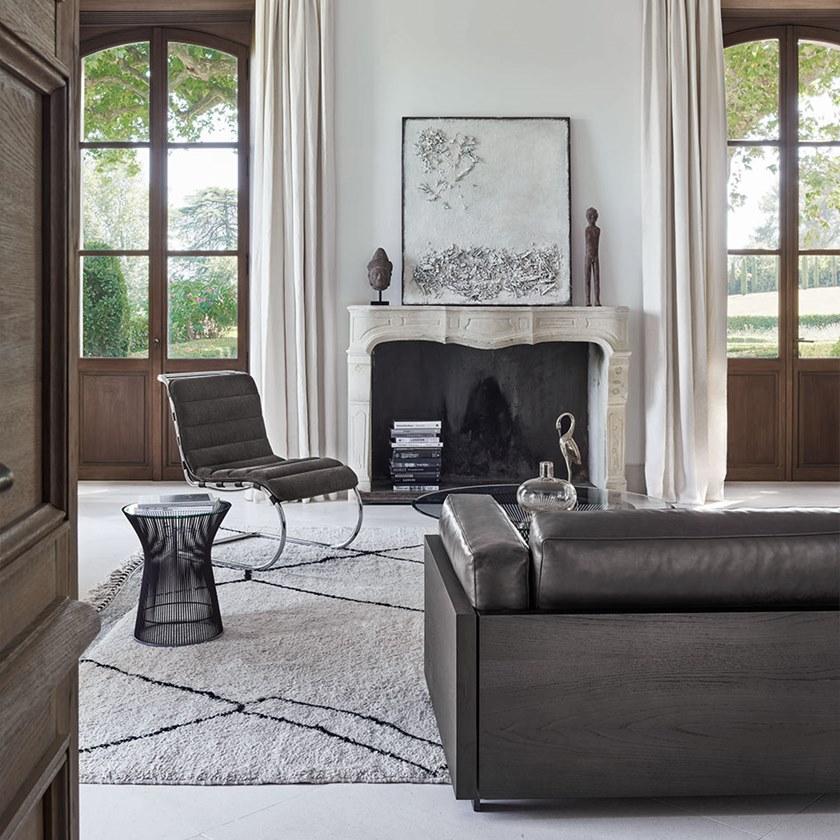 KNOLL Круглый сервировочный стол из стали и хрусталя Platner sun-id-1347760 - Вид №4