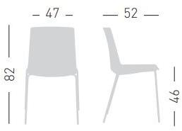 GABER Приставной стул из технополимера Jubel sun-id-1490210 - Вид №9