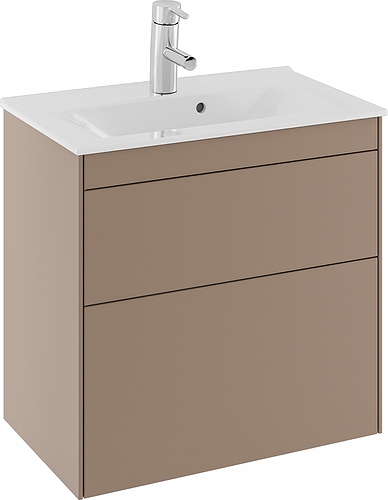 47370 IFO Sense напольная тумба для тонкой раковины с двумя ящиками, компактная, W = 600 мм, W1 = 615 мм, белая - Вид №5