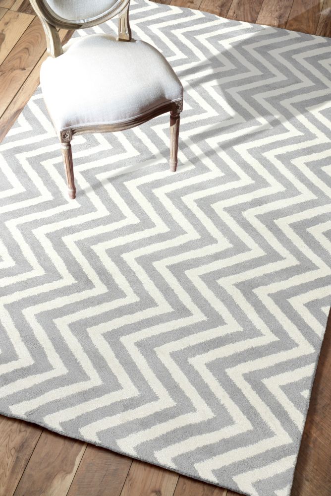 Ковер Zig Zag серый 300х400 DOLLY CAPRETS ДИЗАЙНЕРСКИЕ, ЗИГ ЗАГ 015203 Белый;серый  - Вид №1