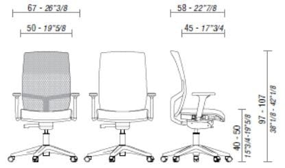 Ткань операционный офисный стул с подлокотниками ESTEL GROUP Easy B ARCH-00058451 - Вид №5