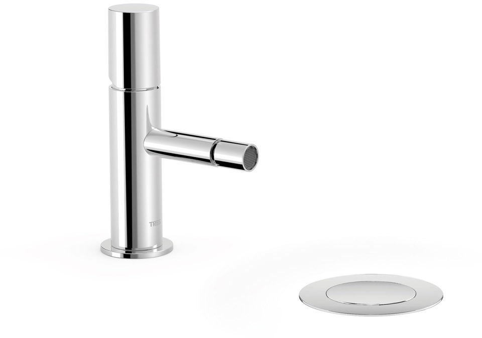 УЧЕБНЫЙ смеситель для биде с одной ручкой и автоматическим сливом-26112001D TRES