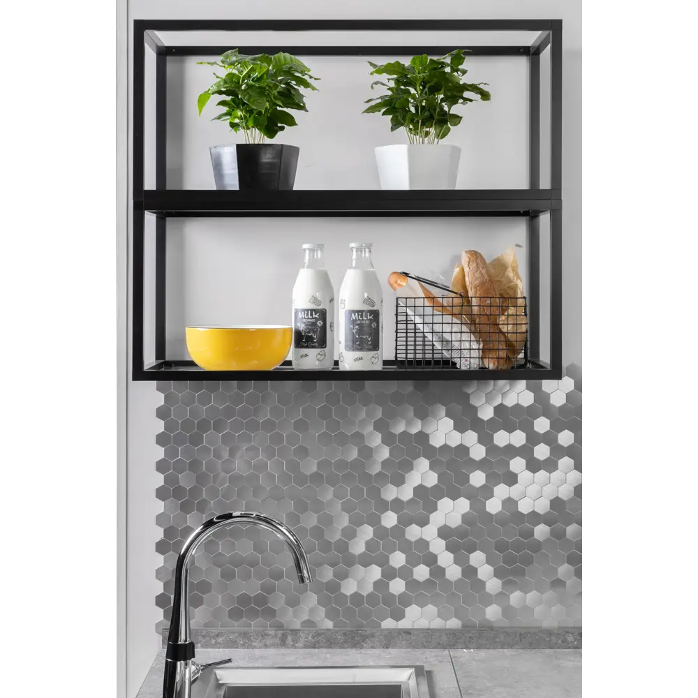 Полка-каркас для кухни 22х35х60 см, алюминий/стекло 82044510 STLM-2185197 DELINIA  - Вид №5