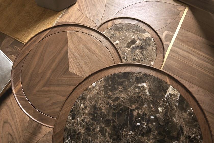 Arte Brotto Круглый журнальный столик из орехового дерева Leonardo L1040n - Вид №3