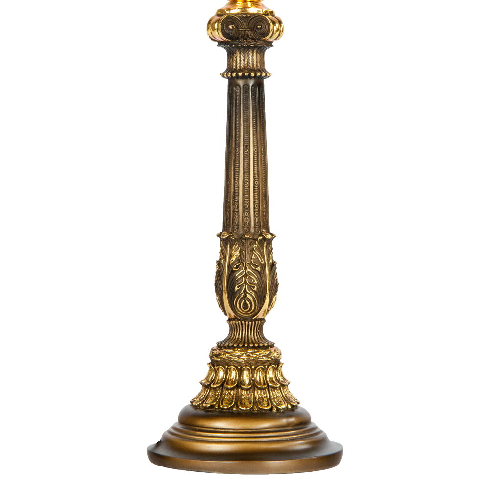 32022,34051 Настольная лампа Колонна Испанская Бронза Маргарита Персик BOGACHO 4627138210994, 4627138151662 - Вид №1