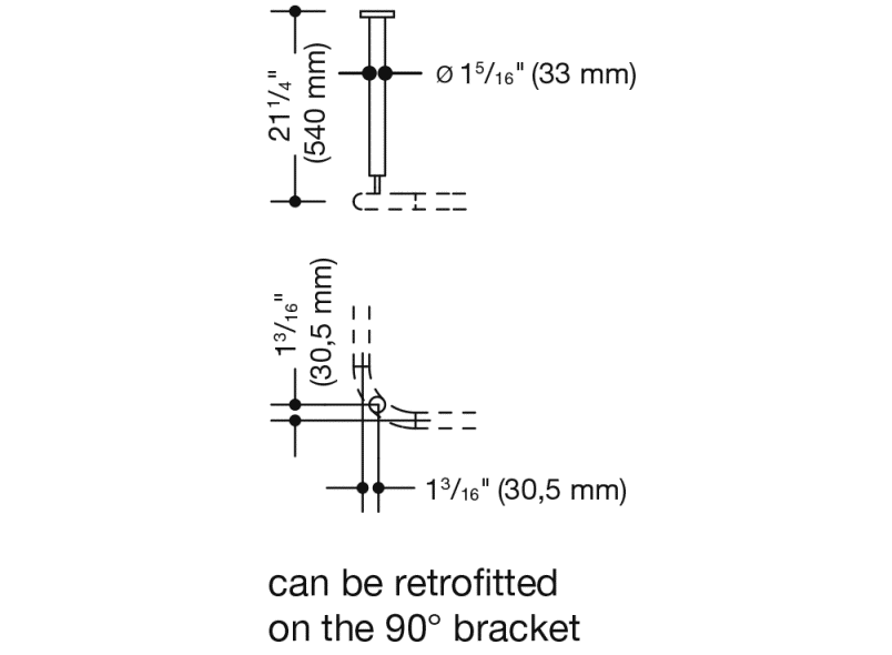 801.34BUS020 потолочный подвес (США) HEWI USA Produkte  - Вид №1