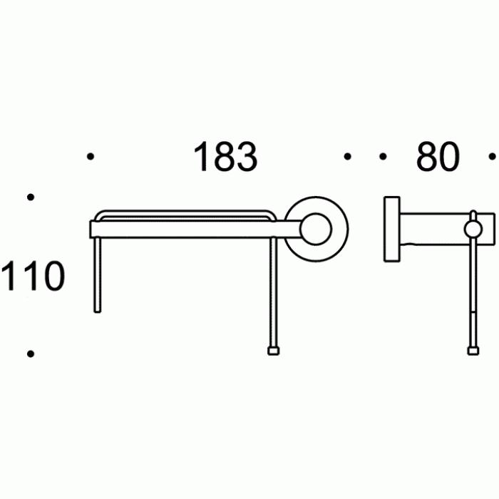W4908SX W4908 SX Держатель туалетной бумаги с фиксатором (левый) COLOMBO PLUS Colombo Design - Вид №1