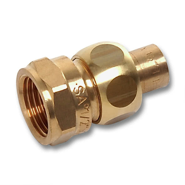 143301534 SANHA 4330G сгон ВП-ВР, бронза, с плоским уплотнением 15x3/4 мм  - Вид №1