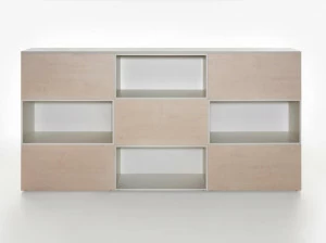 Manerba Модульный офисный книжный шкаф из дерева Open