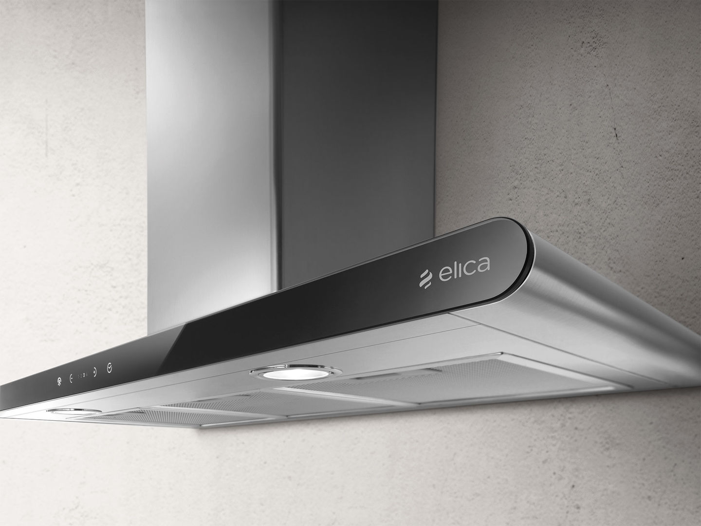 GALAXY BLIX/A/80-PRF0008948B Вытяжка / т-образная, 80 см, 1200 м3, черное стекло+нержавеющая сталь Elica  - Вид №1