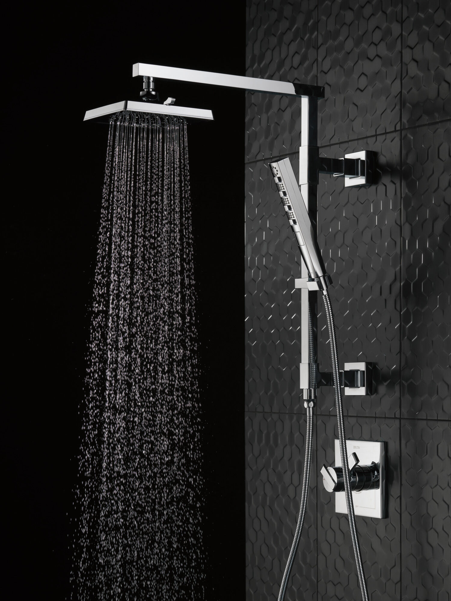 59140-SS-PK H2Okinetic® Ручной душ с 4 режимами Delta Faucet Universal Showering Нержавеющая сталь  - Вид №9