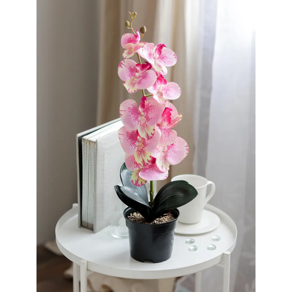 89356245 Искусственное растение в горшке орхидея h50 см цвет розовый STLM-0953816 Santreyd  - Вид №4