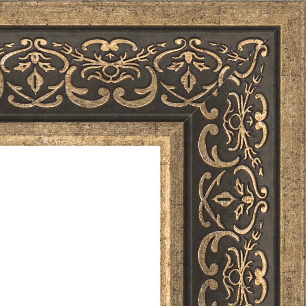 BY 4422 Зеркало с гравировкой в багетной раме - вензель серебряный 101 mm EVOFORM Exclusive-G - Вид №5