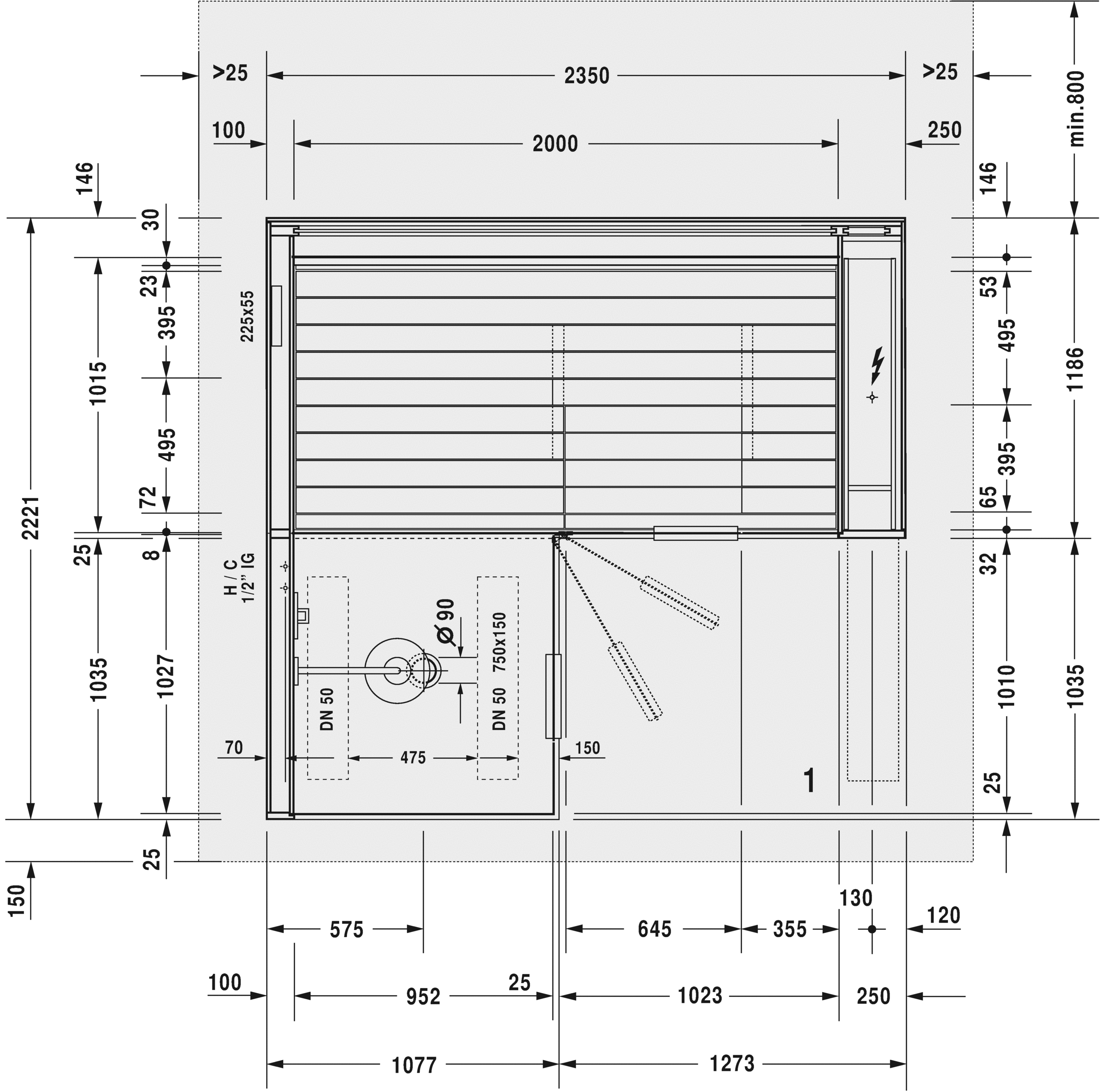 750413002011001 Inipi Сауна Inipi Ama, отдельно стоящая
Исполнение: американский орех (нат.шпон) Белый глянцевый декор Duravit  - Вид №4