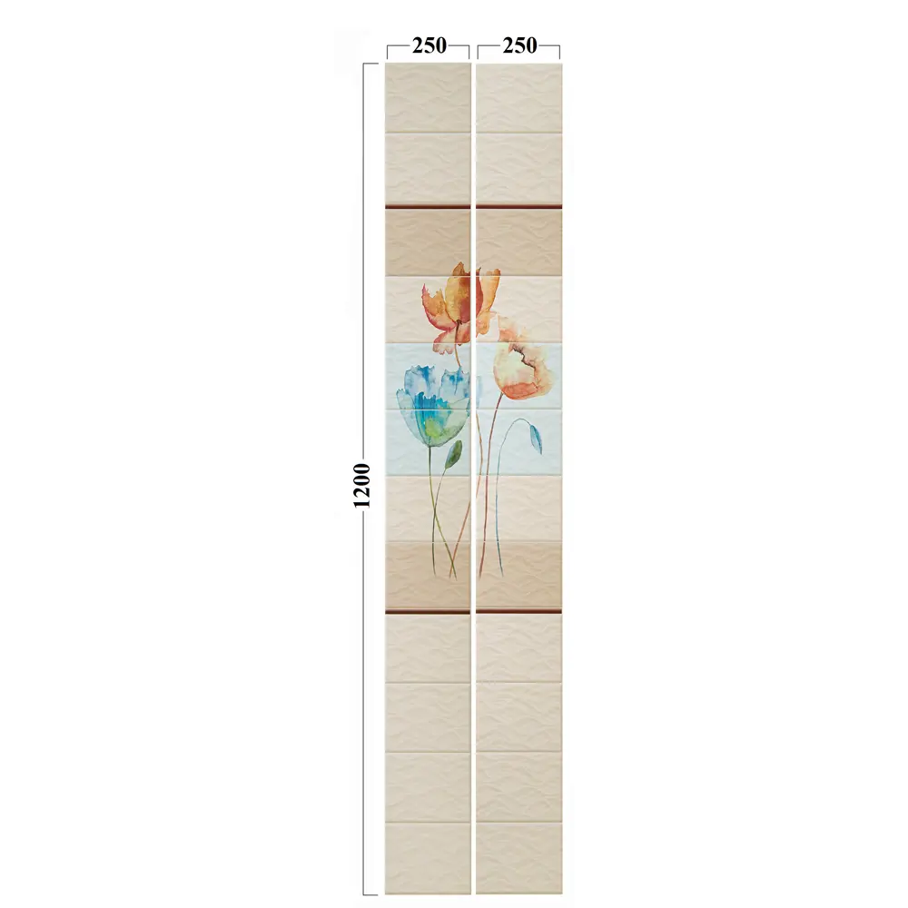 Комплект панелей ПВХ Этюд 8 мм 2700х375 мм 2,025 м² 2 шт VENTA STLM-2162524 - Вид №6