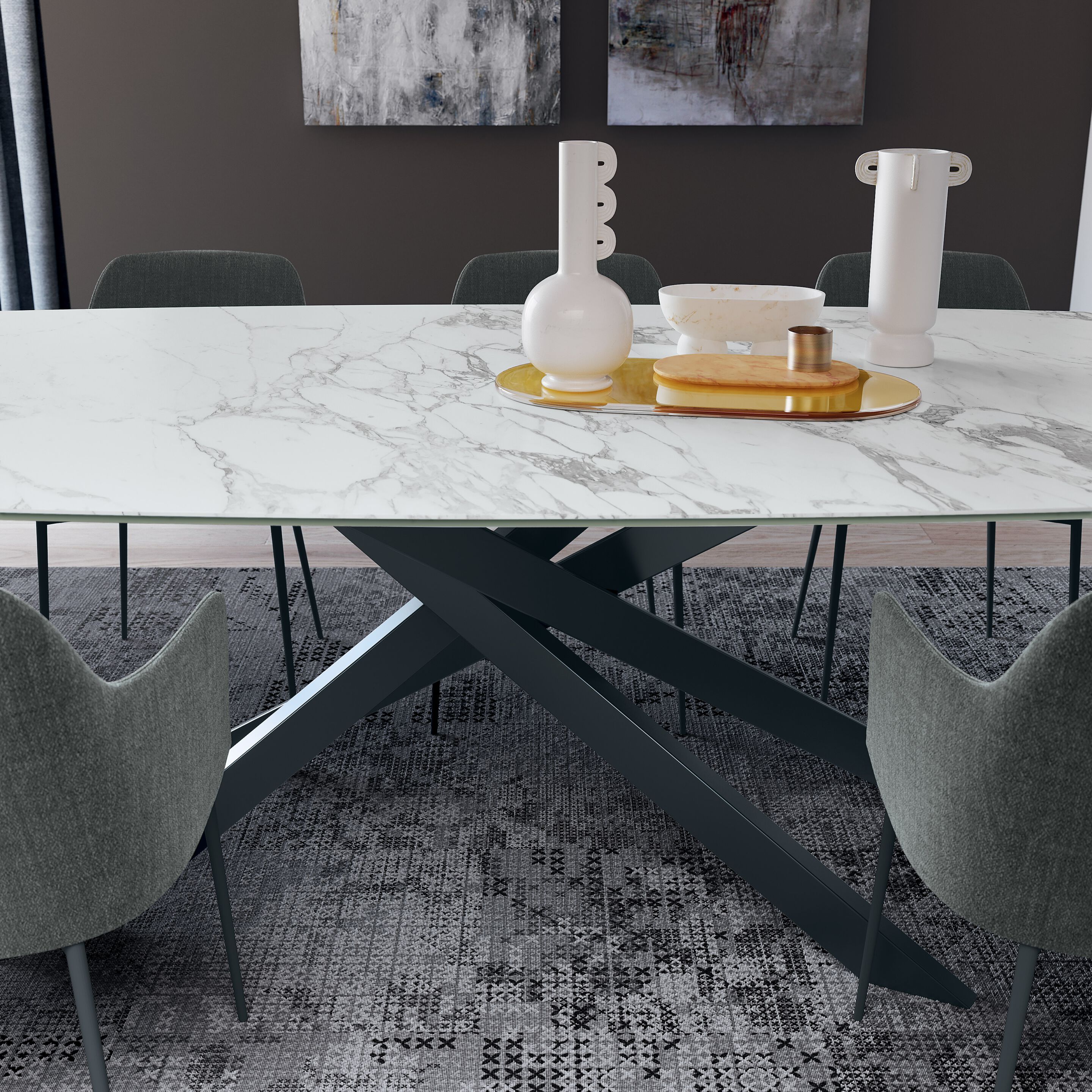 Прямоугольный керамический стол Febal Casa BLISS ARCH-00107459 - Вид №4