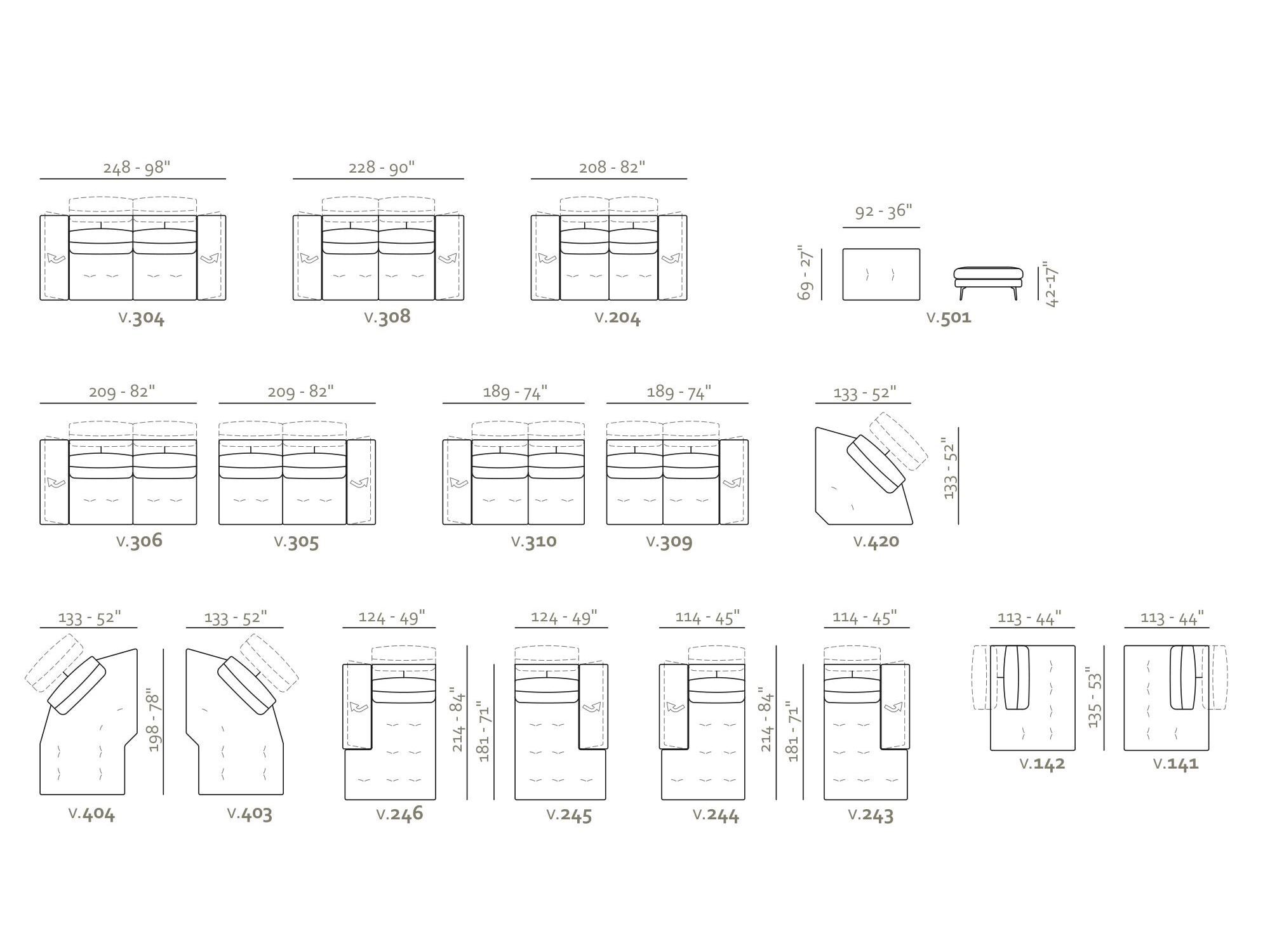 Модульный тканевый диван Max Divani ENEA ARCH-00101325 - Вид №6