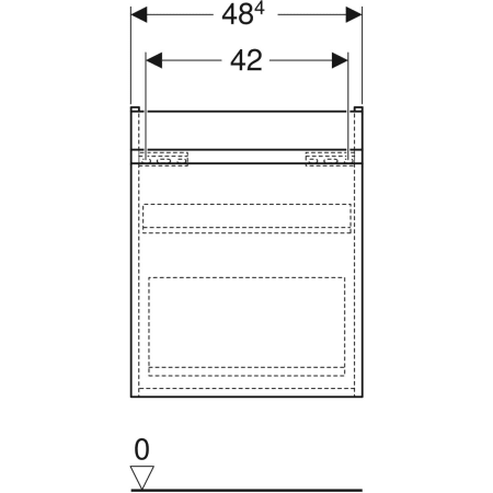 501.907.01.1 Шкафчик для раковины Geberit Renova Plan, с одним выдвижным ящиком и одним внутренним выдвижным ящиком Geberit  - Вид №45
