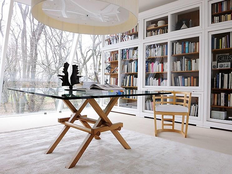 Morelato Квадратный стол из дерева и стекла Contemporaneo 5709/f - Вид №3