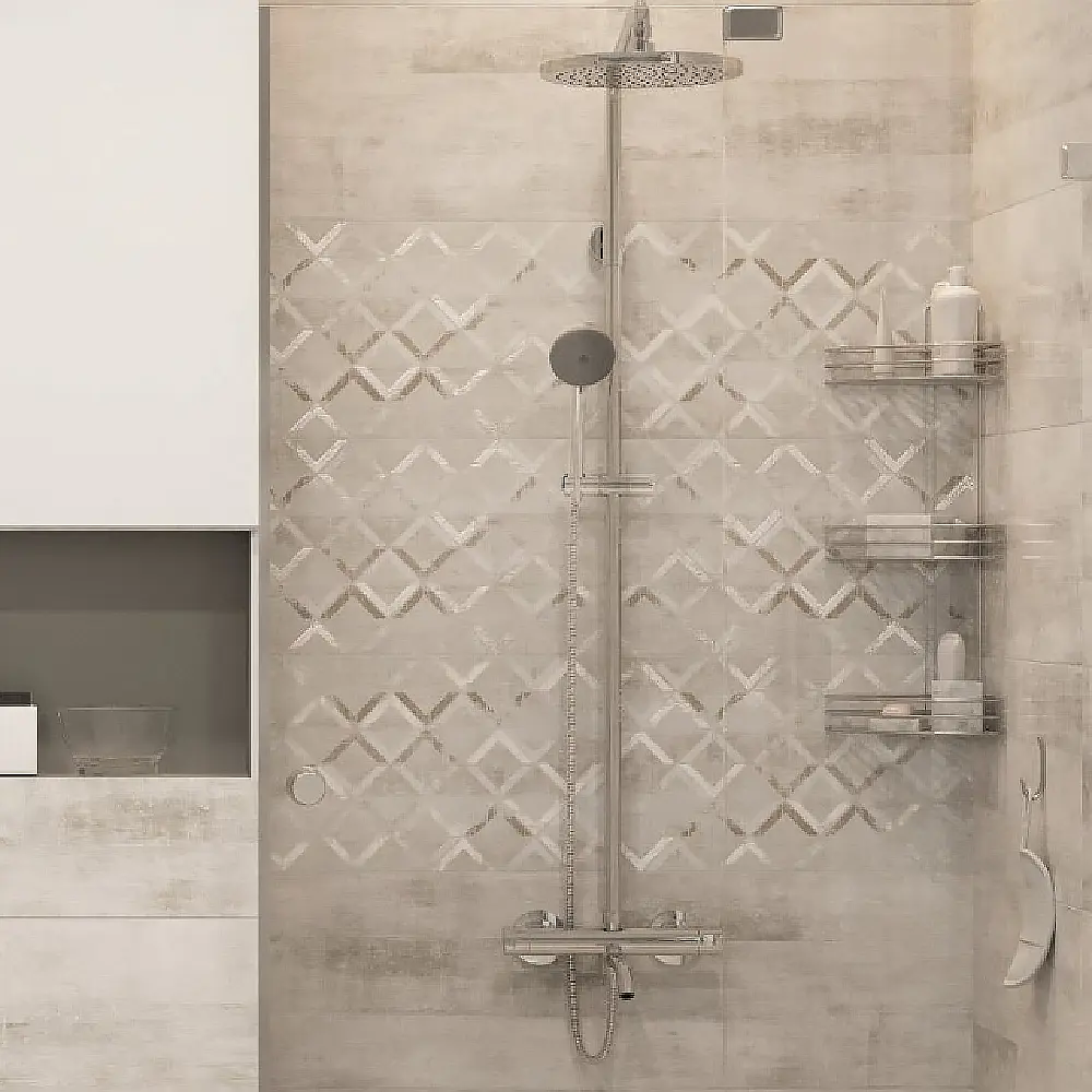 Декор LB Ceramics Сноувинд 60×30 см - керамогранит с геометрическим узором 85604801 STLM-0948764