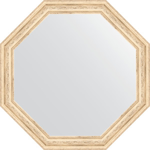 BY 3963 Зеркало в багетной раме - слоновая кость 51 mm EVOFORM Octagon