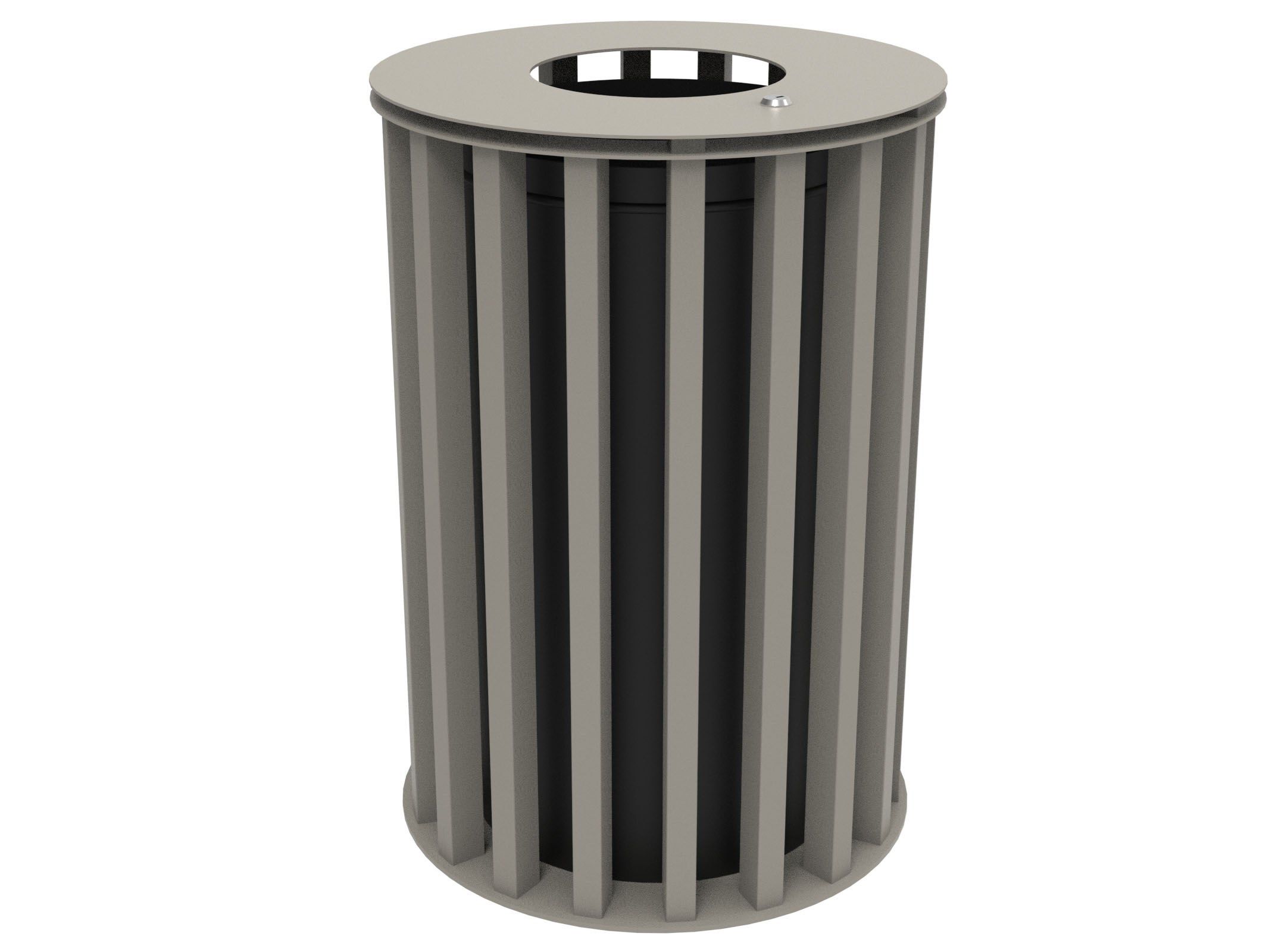 Оцинкованная стальная корзина для мусора с крышкой Lazzari Динамо ARCH-00087800 - Вид №14
