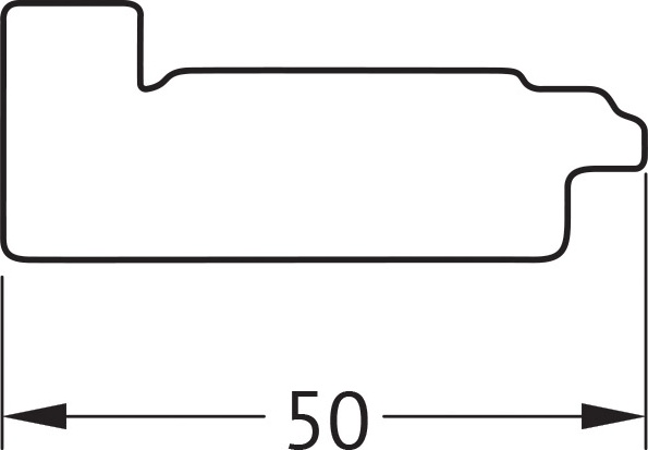 BY 7496 Зеркало в багетной раме - состаренное дерево 50 mm EVOFORM Definite - Вид №4