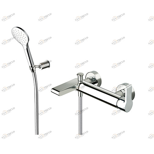 CRIDE181 Внешний смеситель для ванны с гибким шлангом LONG LIFE и регулируемым ручным душем с функцией защиты от накипи, 3 функции Cristina Rubinetterie 