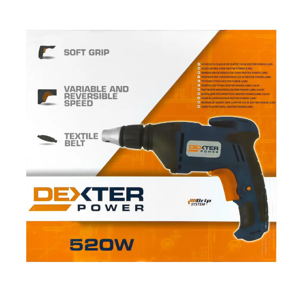 Дрель сетевая безударная Dexter, 520 Вт 14191151 STLM-2101208 DEXTER POWER  - Вид №3
