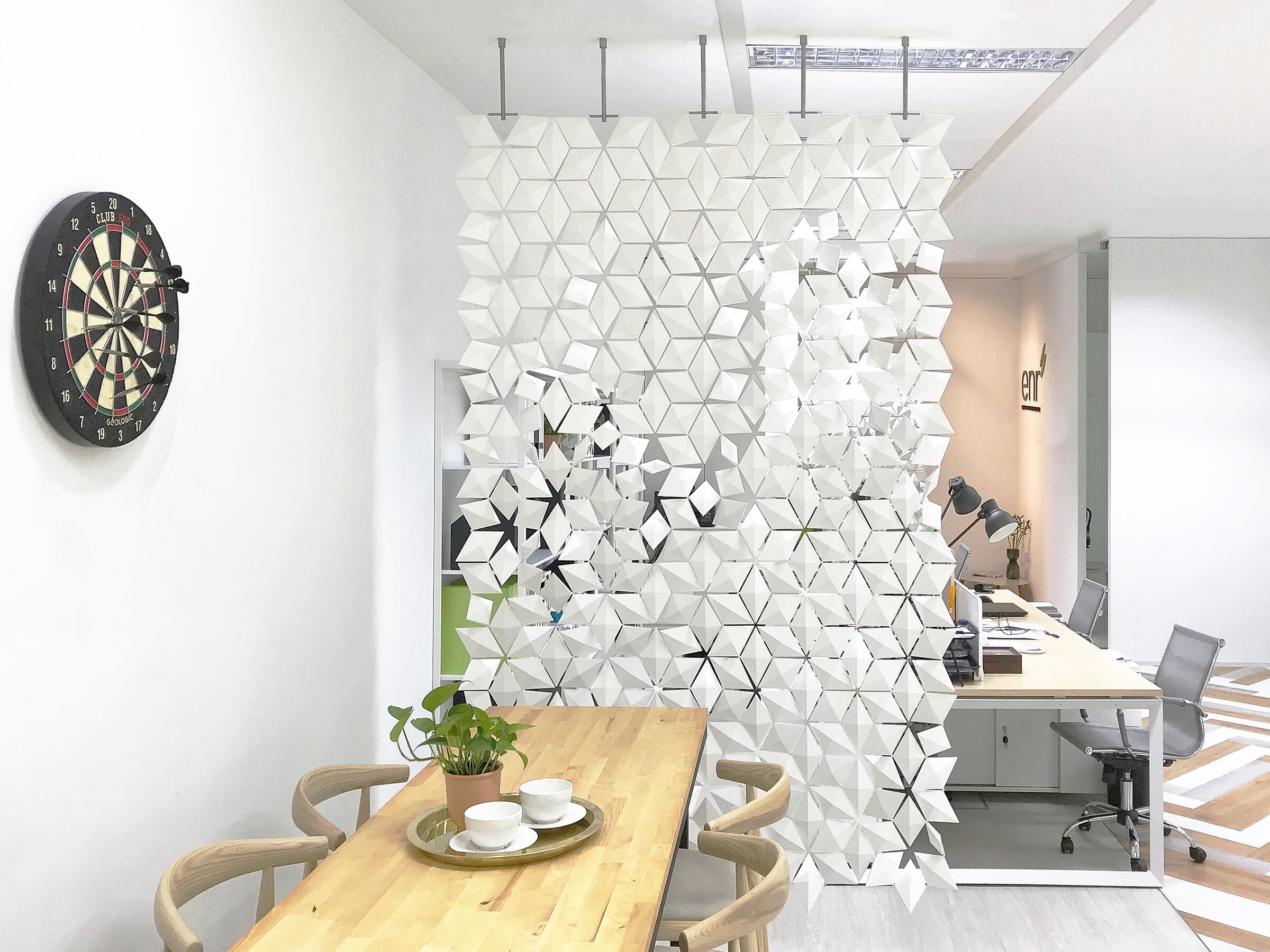 Подвесная перегородка bloomming FACET 170x246cm bianco ARCH-00058873