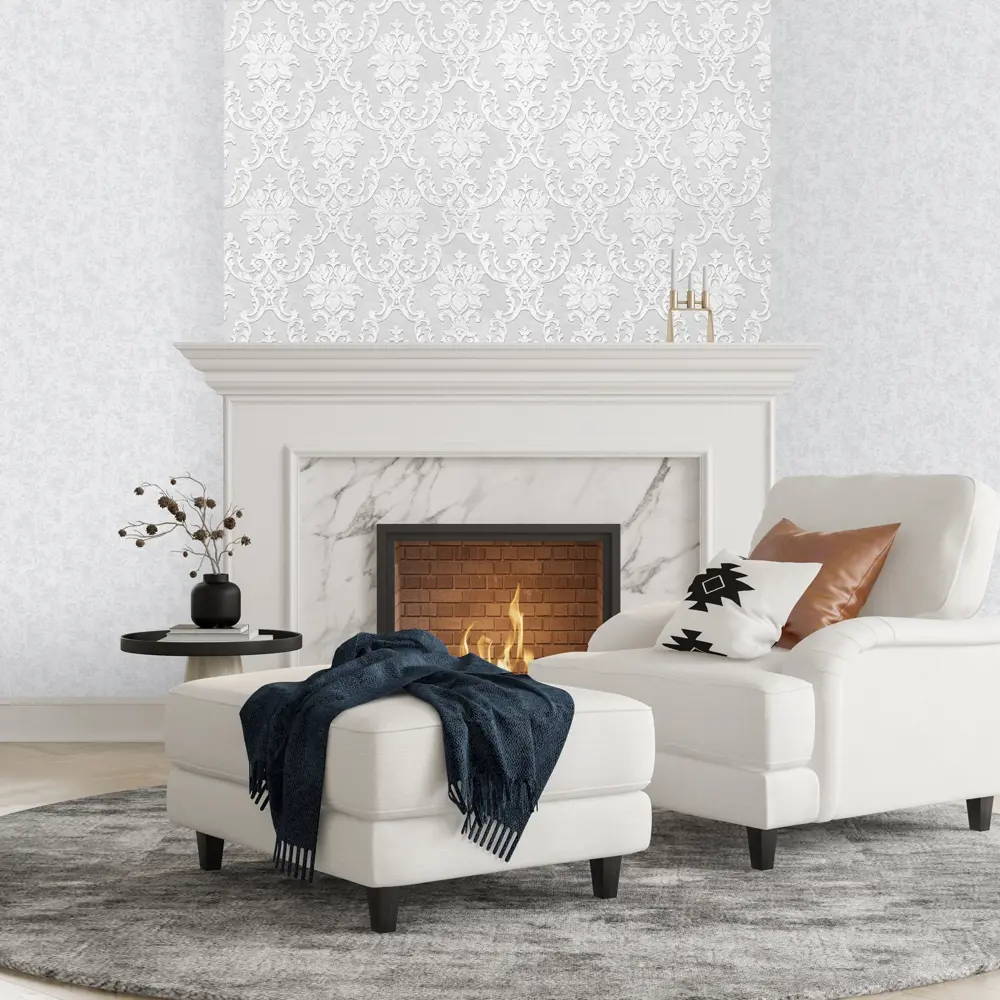 Флизелиновые обои Erismann Isadora серые 1.06 м 89400631 STLM-1533875 - Вид №4