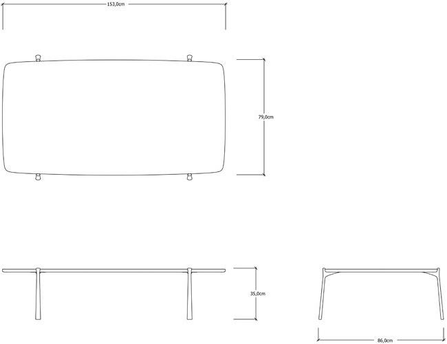 TRIBÙ Прямоугольный садовый стол из алюминия и дерева Branch 07688/07689 - Вид №4