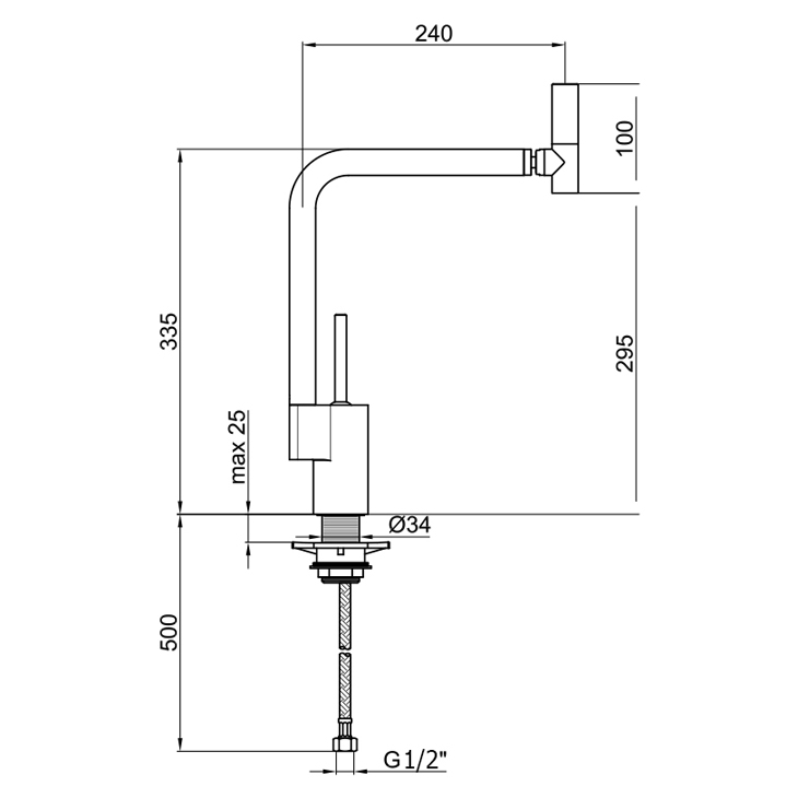 TS920302779 Смеситель для кухни Webert Kitchen 360°  - Вид №1